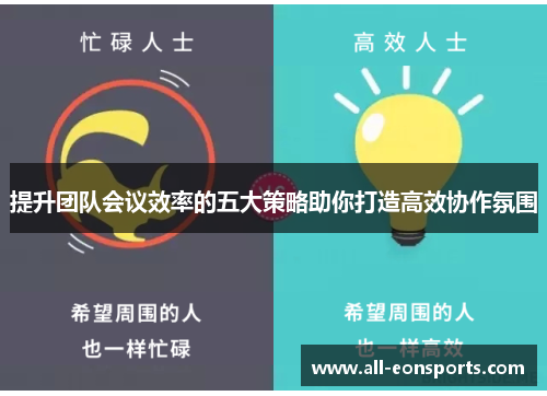 提升团队会议效率的五大策略助你打造高效协作氛围