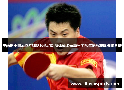 王皓退出国家乒乓球队教练组对整体战术布局与团队氛围的深远影响分析 王皓退出国家乒乓球队教练组对整体战术布局与团队氛围的深远影响分析